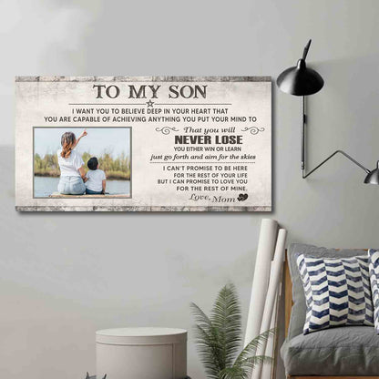 (m2) TO MY MOM- SON - DRAGON BALL -FAMILY -DAD SON- GOKU - VIKING - CANVAS POSTER