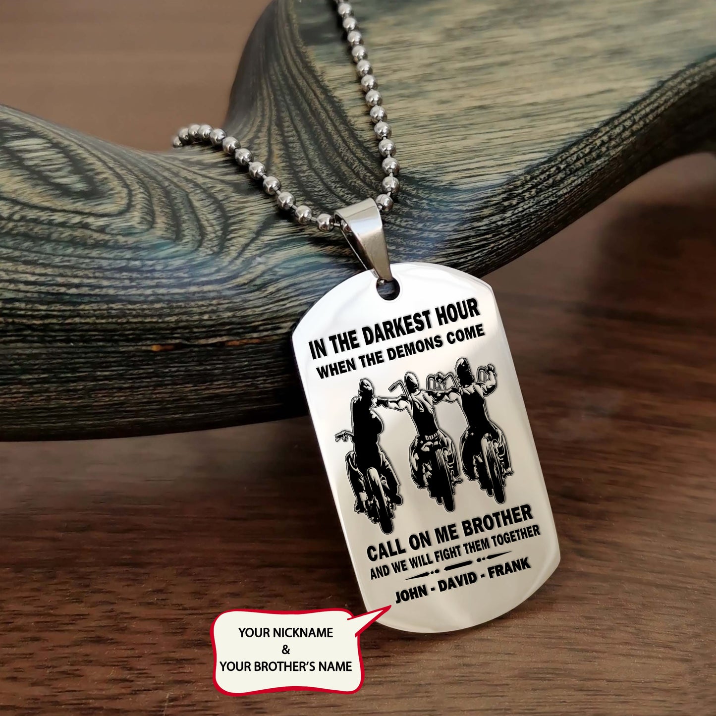 BR1A - Call on me Brother - Dragon ball - Goku Vegeta- Soldier - Naruto - Engraved Dog Necklace All Style