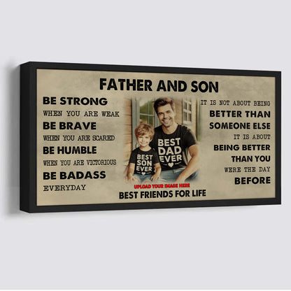 (CV50) TO MY SON- BE STRONG WHEN YOU ARE WEAK- SON- DRAGON BALL - GOKU - VIKING - CANVAS POSTER