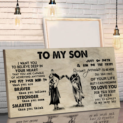 (CV32) TO MY SON- I WANT YOU TO BELIEVE- DRAGON BALL - GOKU - VIKING - CANVAS POSTER