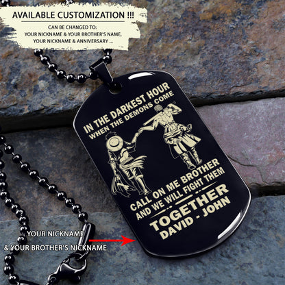 BR1B Call on me Brother - Dragon ball - Goku Vegeta- Soldier - Naruto - Engraved Dog Necklace All Style