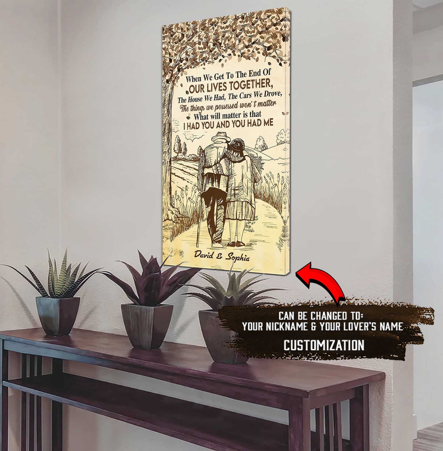 (T3) Carl & Ellie-UP (2009 film) - I HAD YOU AND YOU HAD ME- CANVAS - POSTER (Copy)