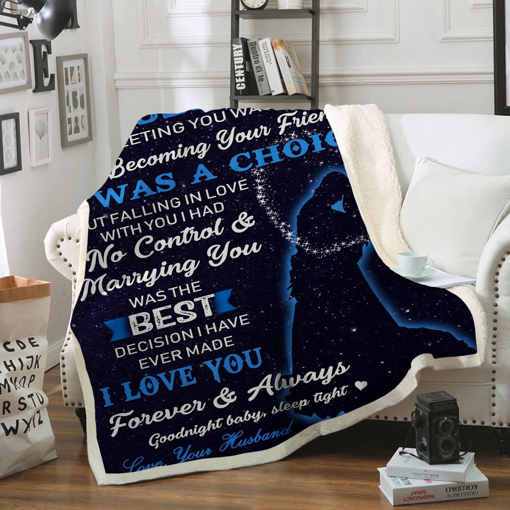 (BL2) TO MY GORGEOUS WIFE-MEETING YOU WAS FATE- BLANKET