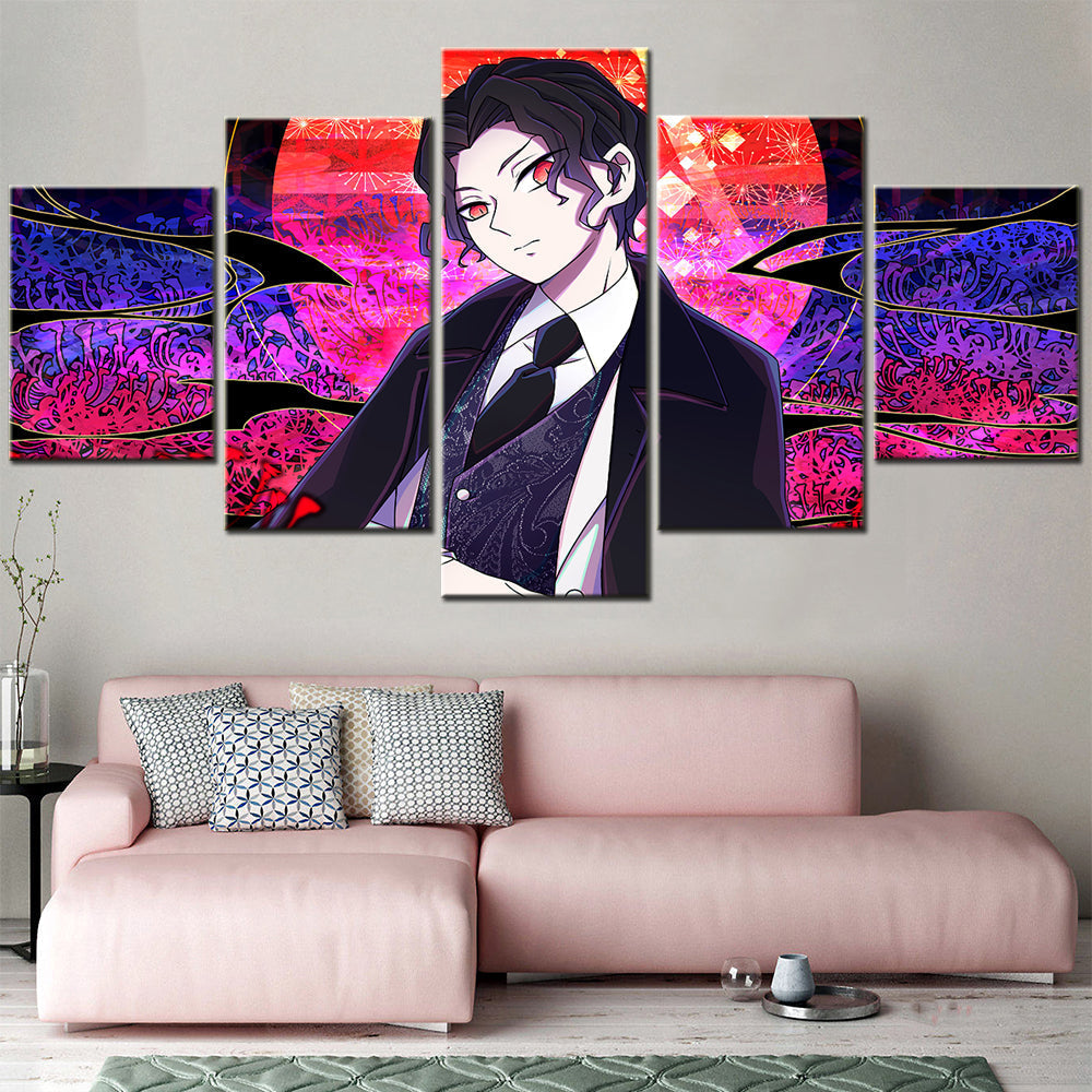 Demon Slayer - Kimetsu no Yaiba - 5 Pieces Wall Art - Kibutsuji Muzan - Demon Slayer Poster - Demon Slayer Wall Art