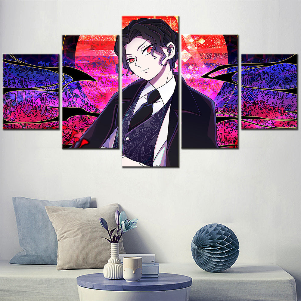 Demon Slayer - Kimetsu no Yaiba - 5 Pieces Wall Art - Kibutsuji Muzan - Demon Slayer Poster - Demon Slayer Wall Art