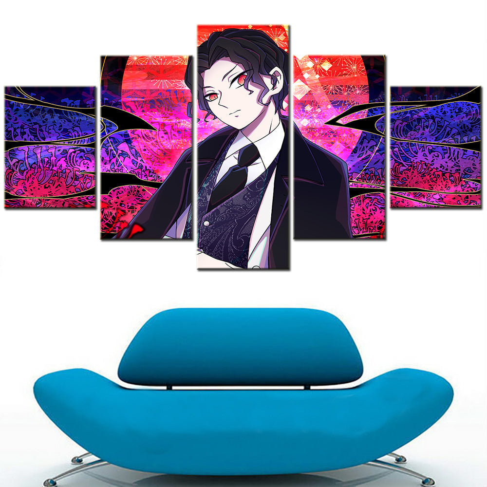 Demon Slayer - Kimetsu no Yaiba - 5 Pieces Wall Art - Kibutsuji Muzan - Demon Slayer Poster - Demon Slayer Wall Art