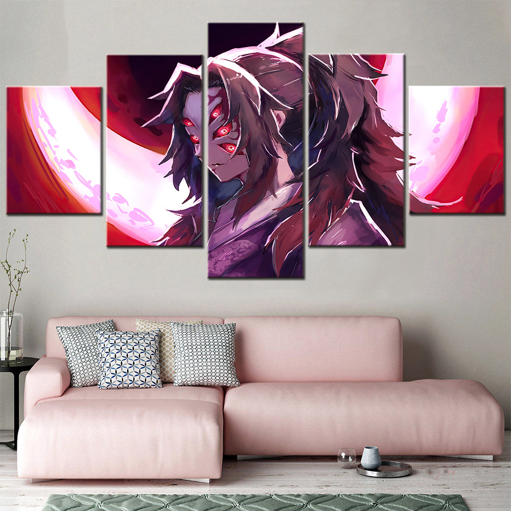 Demon Slayer - Kimetsu no Yaiba - 5 Pieces Wall Art - Kokushibou 2 - Demon Slayer Poster - Demon Slayer Wall Art