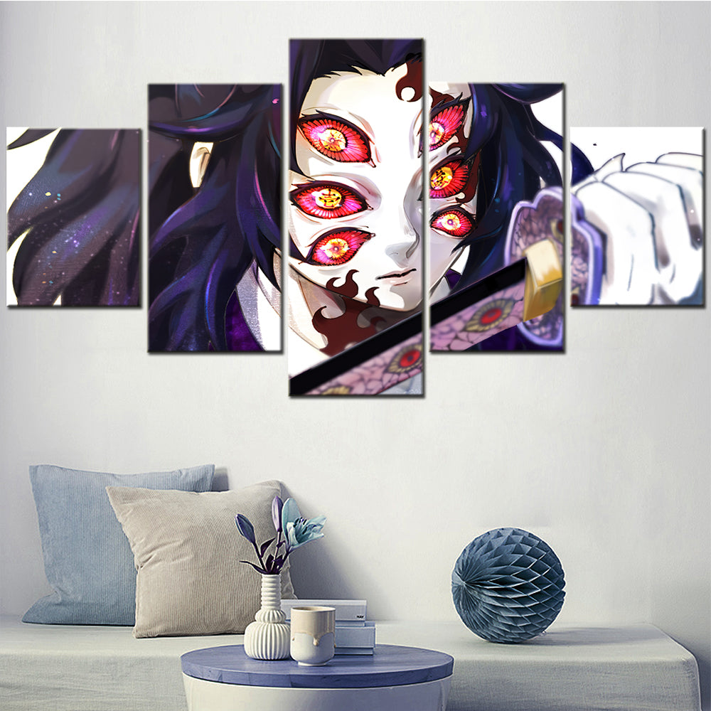 Demon Slayer - Kimetsu no Yaiba - 5 Pieces Wall Art - Kokushibou - Demon Slayer Poster - Demon Slayer Wall Art