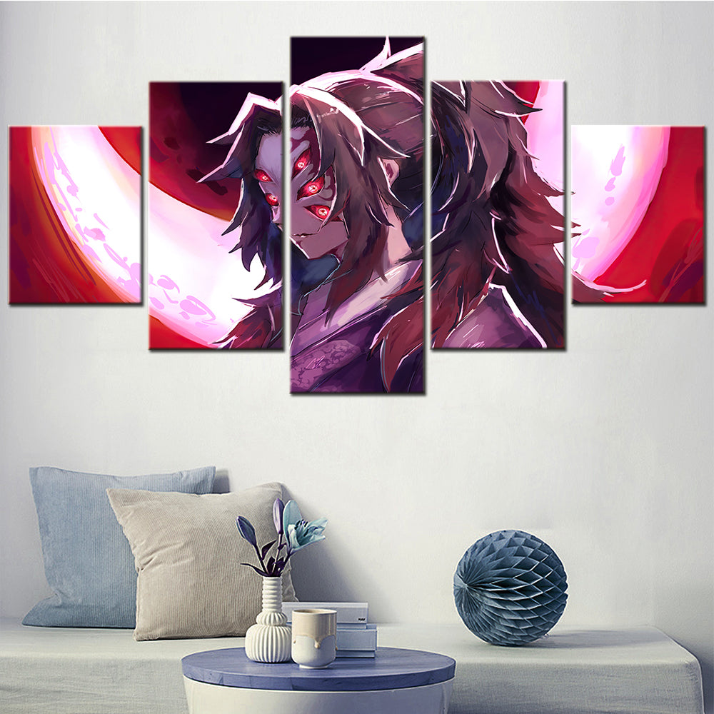 Demon Slayer - Kimetsu no Yaiba - 5 Pieces Wall Art - Kokushibou 2 - Demon Slayer Poster - Demon Slayer Wall Art