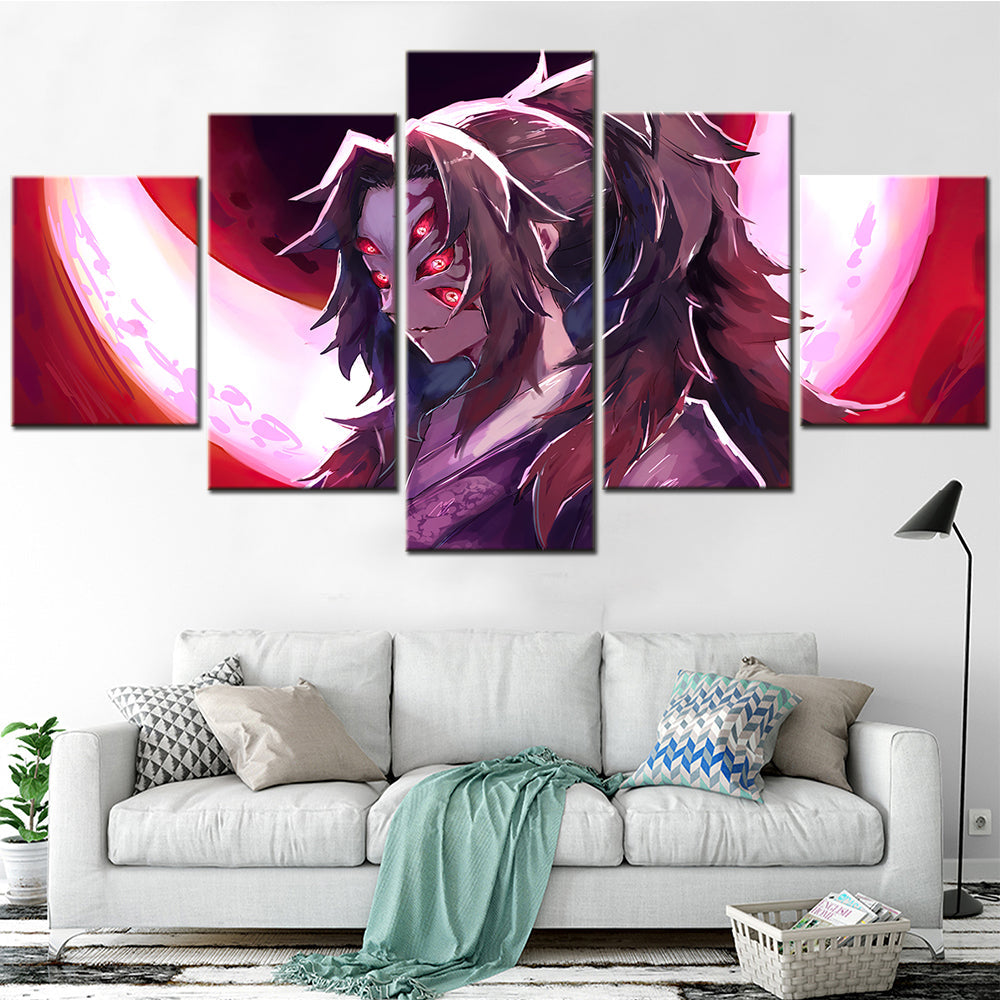 Demon Slayer - Kimetsu no Yaiba - 5 Pieces Wall Art - Kokushibou 2 - Demon Slayer Poster - Demon Slayer Wall Art