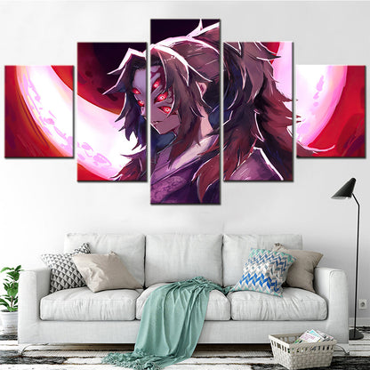 Demon Slayer - Kimetsu no Yaiba - 5 Pieces Wall Art - Kokushibou 2 - Demon Slayer Poster - Demon Slayer Wall Art