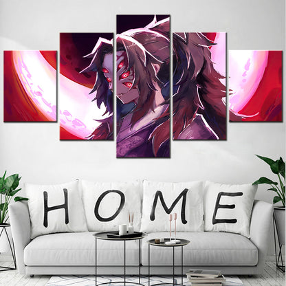 Demon Slayer - Kimetsu no Yaiba - 5 Pieces Wall Art - Kokushibou 2 - Demon Slayer Poster - Demon Slayer Wall Art