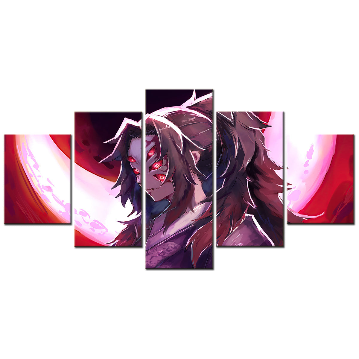 Demon Slayer - Kimetsu no Yaiba - 5 Pieces Wall Art - Kokushibou 2 - Demon Slayer Poster - Demon Slayer Wall Art