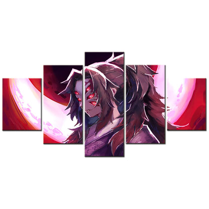 Demon Slayer - Kimetsu no Yaiba - 5 Pieces Wall Art - Kokushibou 2 - Demon Slayer Poster - Demon Slayer Wall Art