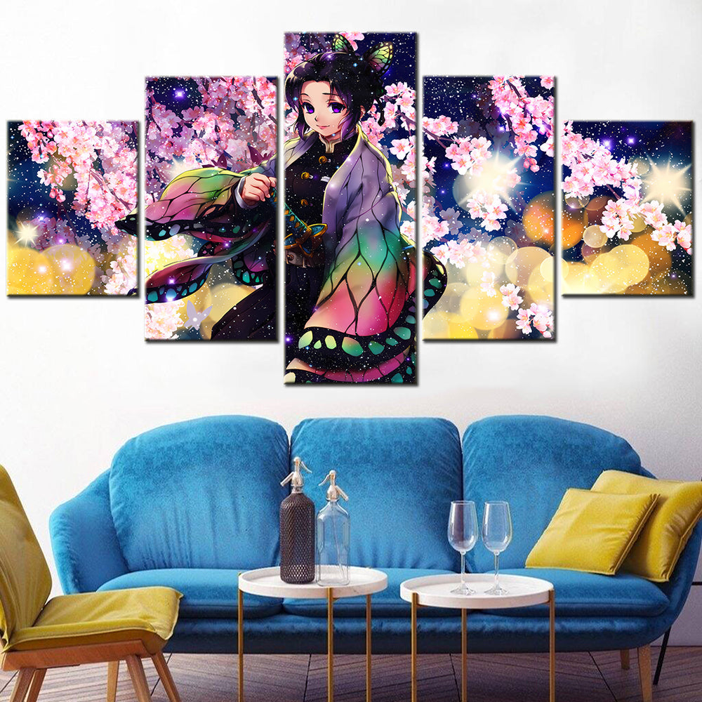 Demon Slayer - Kimetsu no Yaiba - 5 Pieces Wall Art - Shinobu Kochou - Demon Slayer Poster - Demon Slayer Wall Art