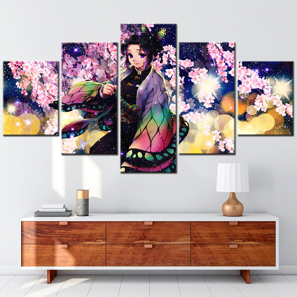 Demon Slayer - Kimetsu no Yaiba - 5 Pieces Wall Art - Shinobu Kochou - Demon Slayer Poster - Demon Slayer Wall Art