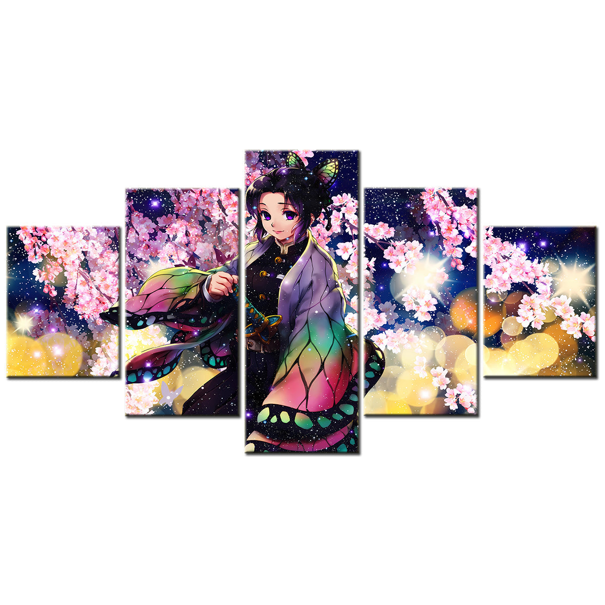 Demon Slayer - Kimetsu no Yaiba - 5 Pieces Wall Art - Shinobu Kochou - Demon Slayer Poster - Demon Slayer Wall Art