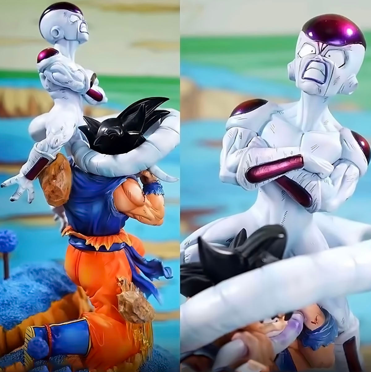 Dragon Ball - DRT010 - Bandai Dragon Ball Son Goku PVC Animation Figure Showdown with Frieza Super Saiyan Statue Toys Gifts