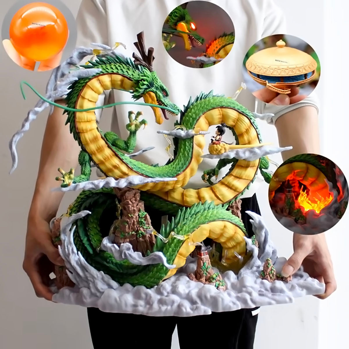 Dragon Ball - DRT041 - Anime Dragon Ball Z Figure Son Goku Wish Dragon Shenron Action Figure PVC Model Statue Collection Desktop Decoration Toys