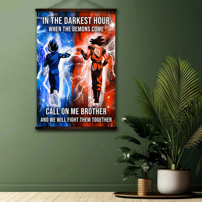 (CV24) CALL ON ME BROTHER- DRAGON BALL - GOKU VEGETA- SOLDIER - NARUTO - CANVAS POSTER ALL STYLE