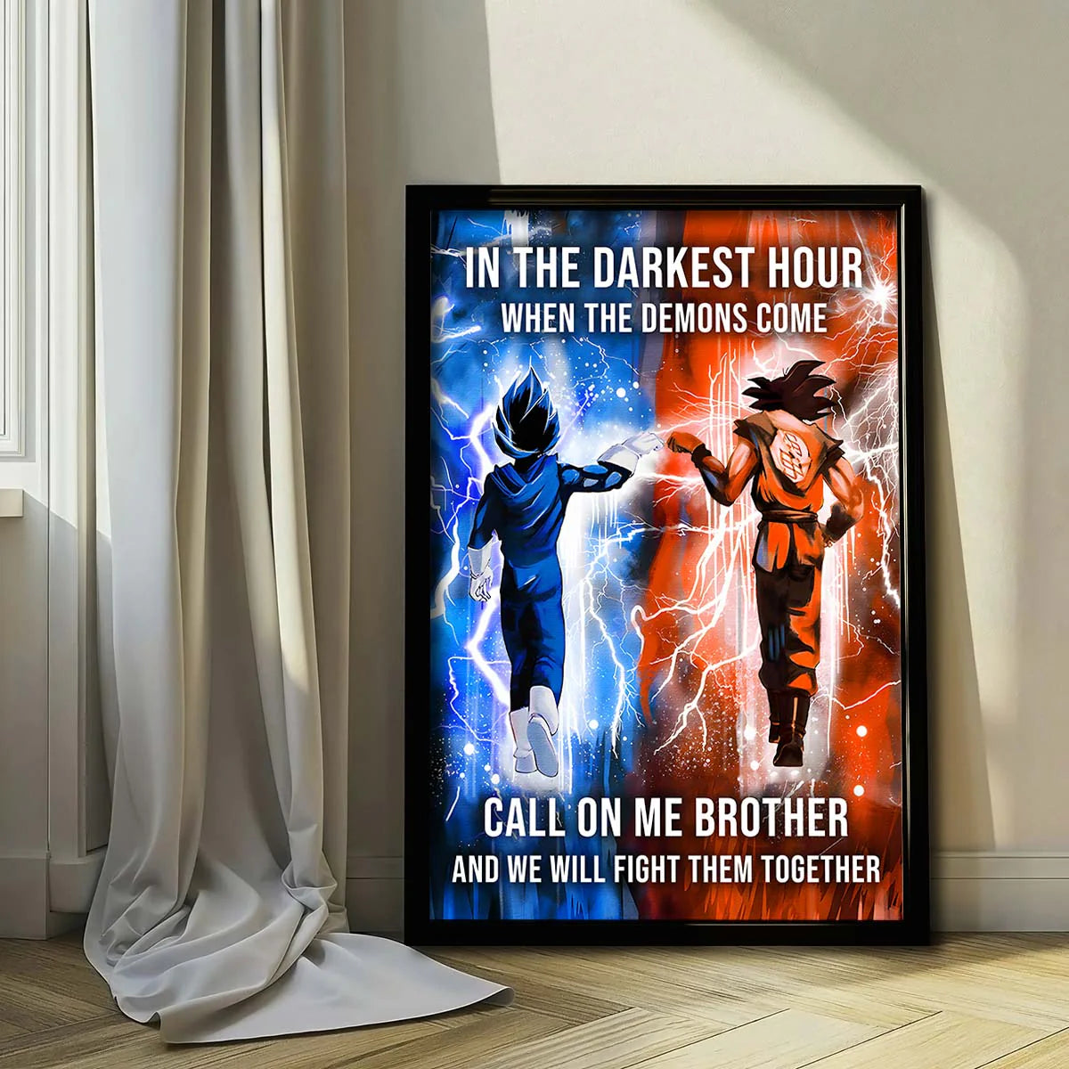 (CV24) CALL ON ME BROTHER- DRAGON BALL - GOKU VEGETA- SOLDIER - NARUTO - CANVAS POSTER ALL STYLE