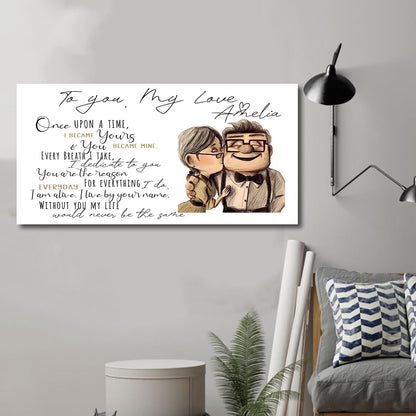 (Cv47) TO MY WIFE-ONE UPON A TIME -Carl & Ellie-UP - CANVAS POSTER