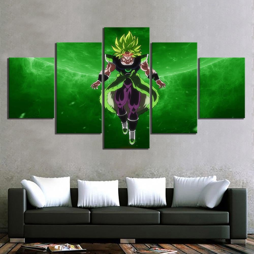 Dragon Ball - 5 Pieces Wall Art - Super Broly - Printed Wall Pictures Home Decor - Dragon Ball Poster - Dragon Ball Canvas