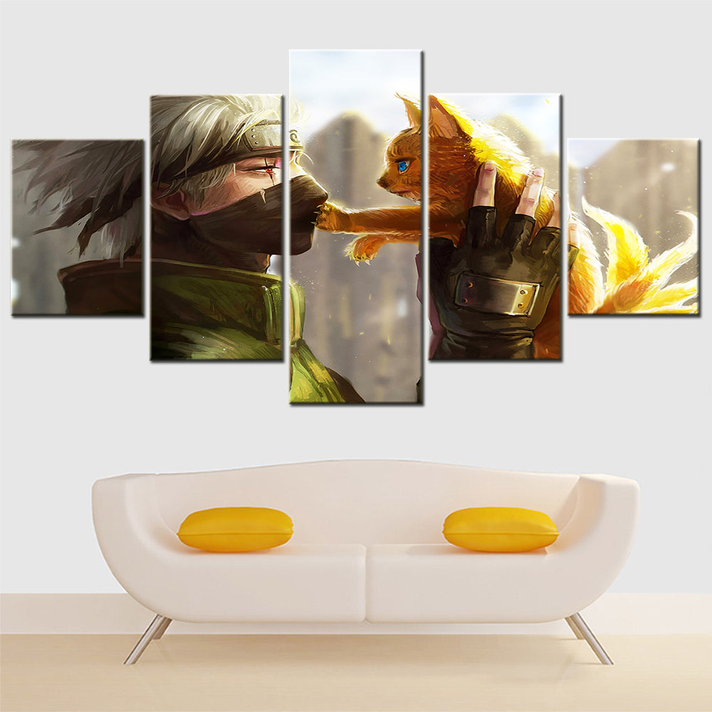 Naruto - 5 Pieces Wall Art - Hatake Kakashi - Printed Wall Pictures Home Decor - Naruto Poster - Naruto Canvas