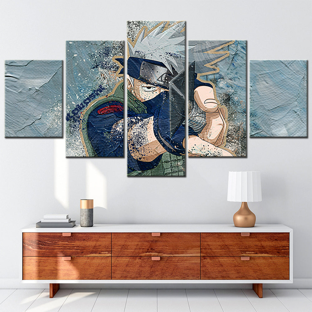 Naruto - 5 Pieces Wall Art - Hatake Kakashi - Printed Wall Pictures Home Decor - Naruto Poster - Naruto Canvas