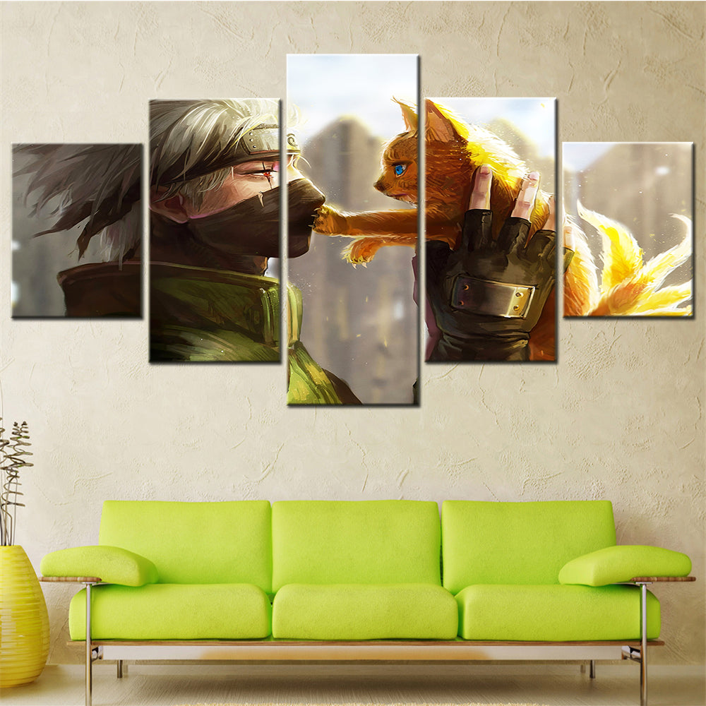 Naruto - 5 Pieces Wall Art - Hatake Kakashi - Printed Wall Pictures Home Decor - Naruto Poster - Naruto Canvas