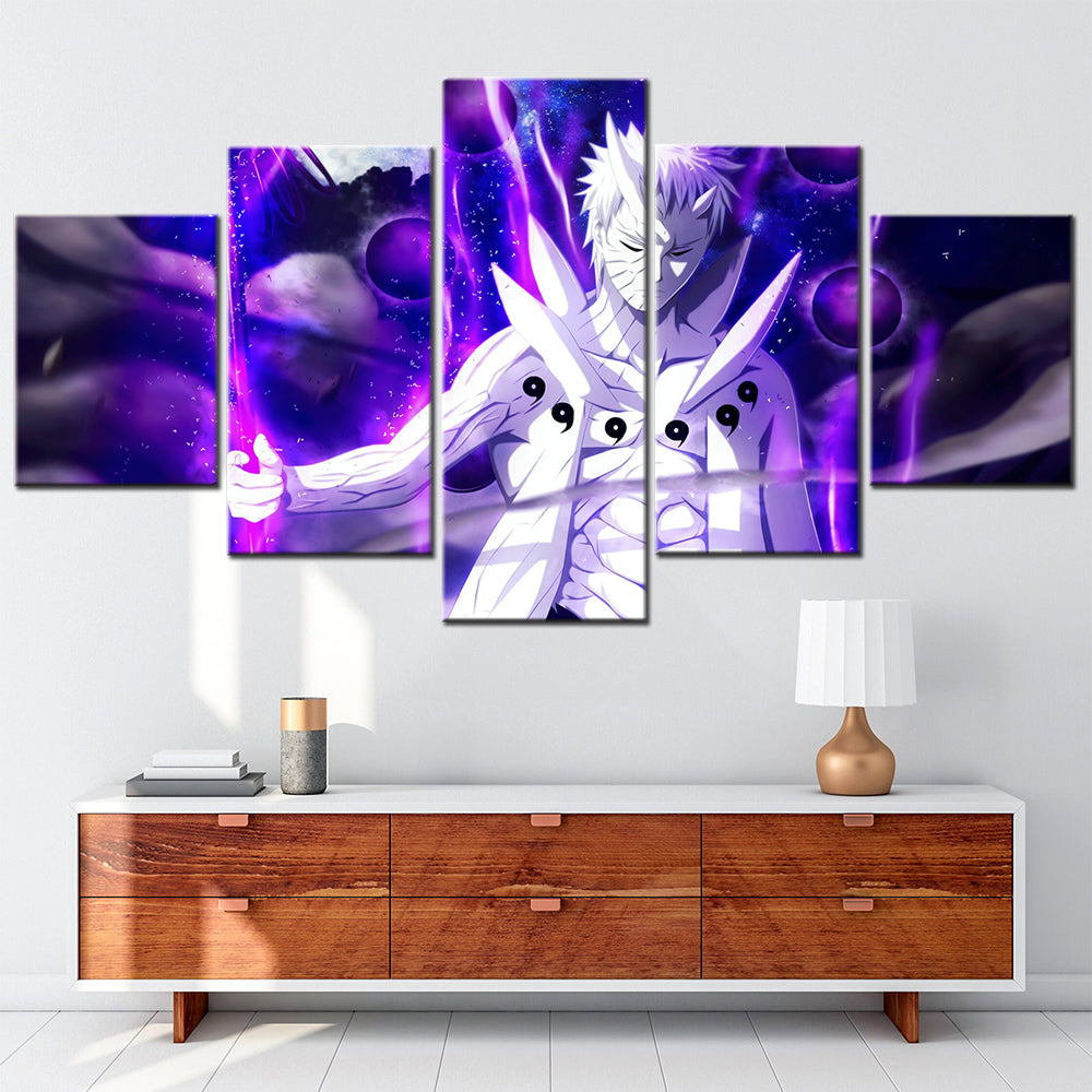 Naruto - 5 Pieces Wall Art - Obito Uchiha - Master Character Training Pack - Printed Wall Pictures Home Decor - Naruto Poster - Naruto Canvas