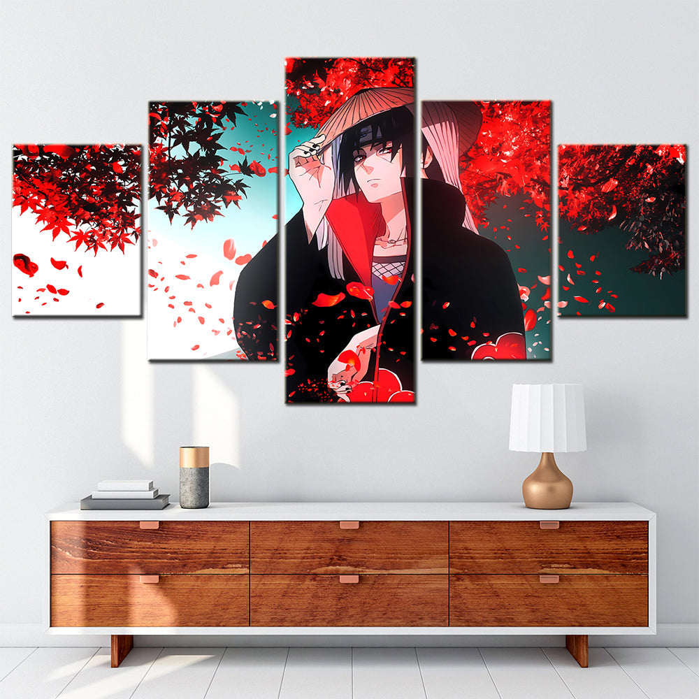 Naruto - 5 Pieces Wall Art - Uchiha Itachi 3 - Printed Wall Pictures Home Decor - Naruto Poster - Naruto Canvas