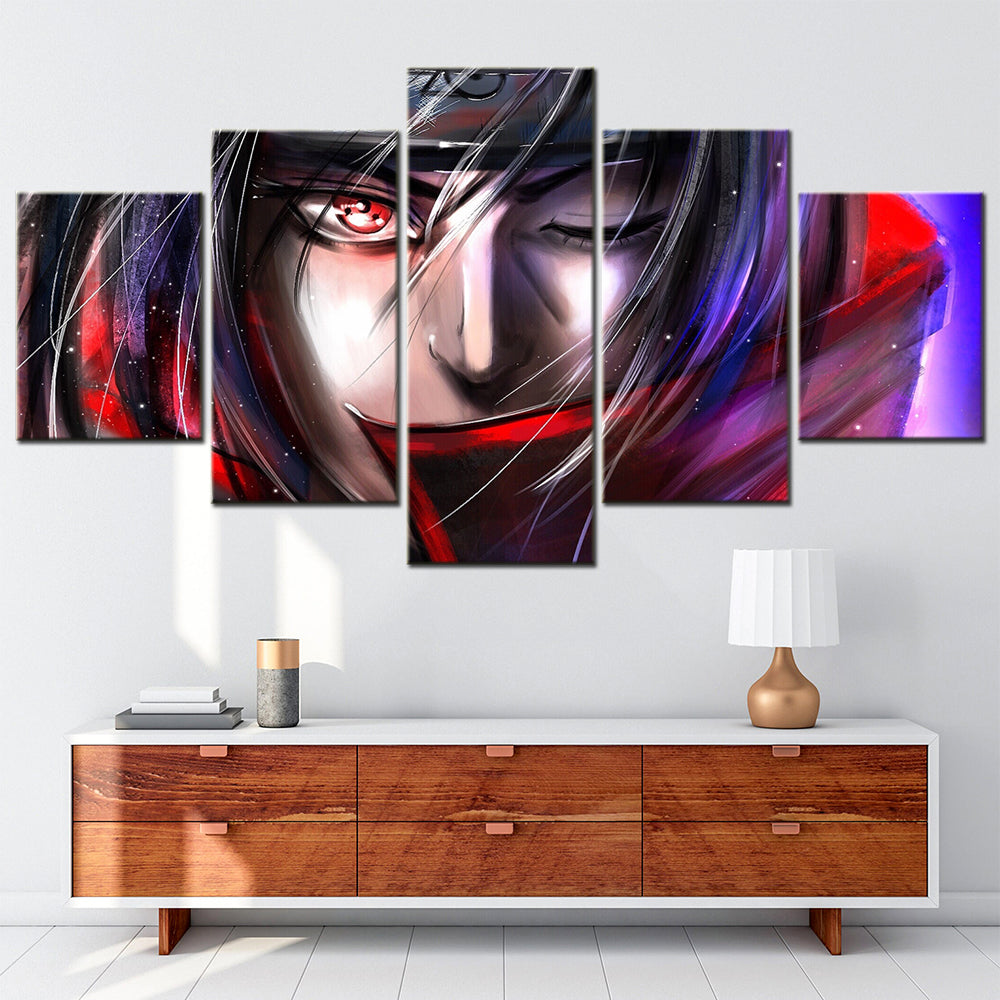 Naruto - 5 Pieces Wall Art - Uchiha Itachi 4 - Printed Wall Pictures Home Decor - Naruto Poster - Naruto Canvas