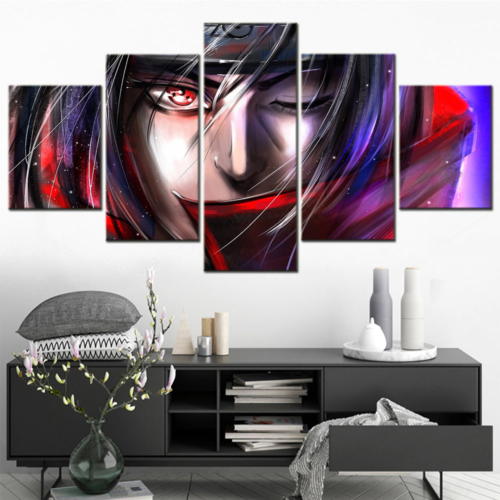 Naruto - 5 Pieces Wall Art - Uchiha Itachi 4 - Printed Wall Pictures Home Decor - Naruto Poster - Naruto Canvas