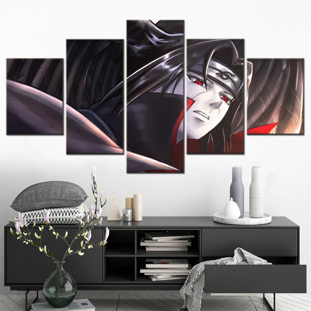 Naruto - 5 Pieces Wall Art - Uchiha Itachi 5 - Printed Wall Pictures Home Decor - Naruto Poster - Naruto Canvas
