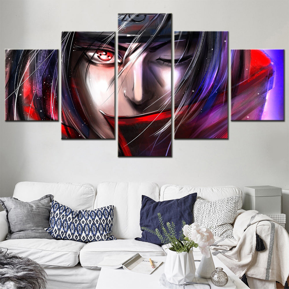 Naruto - 5 Pieces Wall Art - Uchiha Itachi 4 - Printed Wall Pictures Home Decor - Naruto Poster - Naruto Canvas