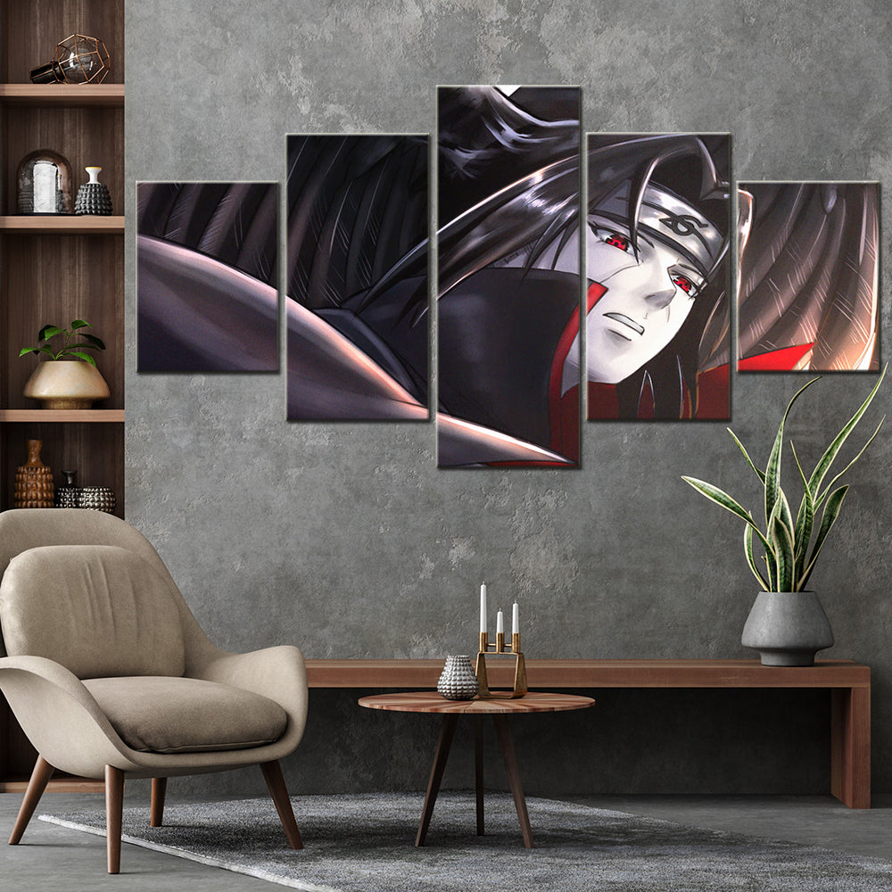 Naruto - 5 Pieces Wall Art - Uchiha Itachi 5 - Printed Wall Pictures Home Decor - Naruto Poster - Naruto Canvas