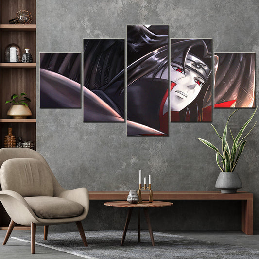 Naruto - 5 Pieces Wall Art - Uchiha Itachi 5 - Printed Wall Pictures Home Decor - Naruto Poster - Naruto Canvas