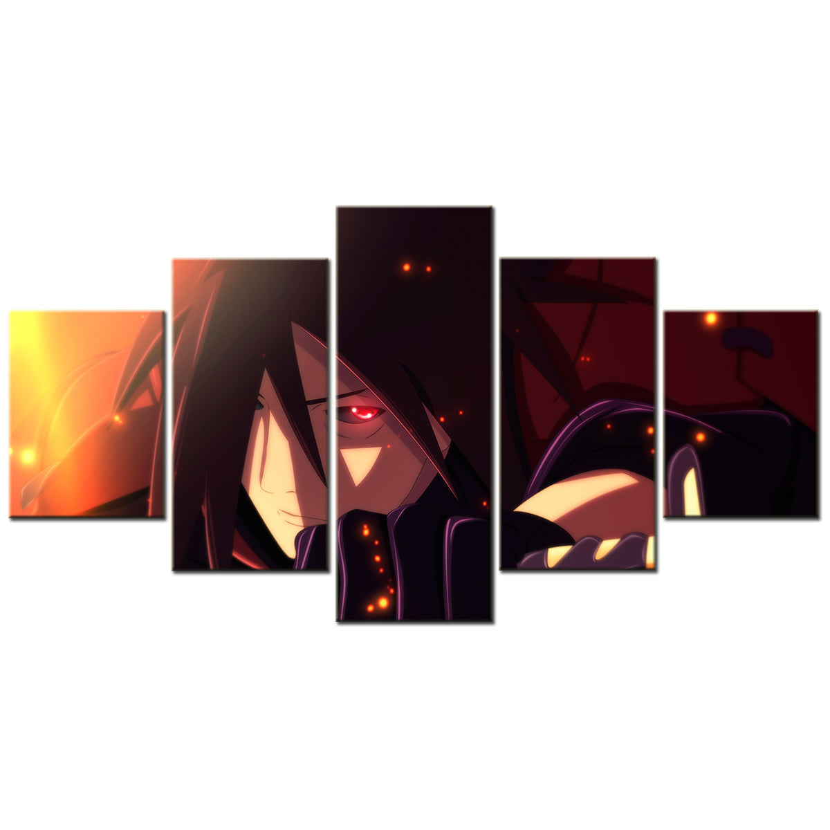 Naruto - 5 Pieces Wall Art - Uchiha Izuna - Printed Wall Pictures Home Decor - Naruto Poster - Naruto Canvas