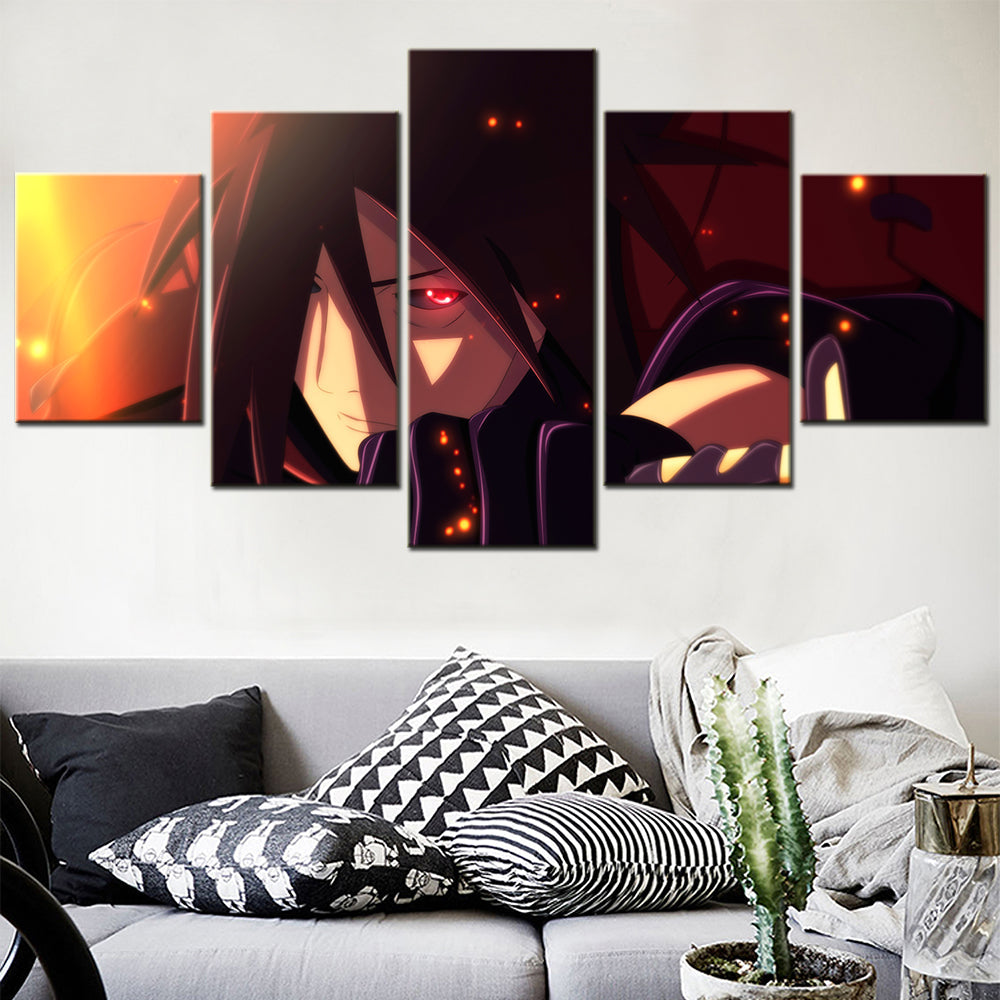 Naruto - 5 Pieces Wall Art - Uchiha Izuna - Printed Wall Pictures Home Decor - Naruto Poster - Naruto Canvas