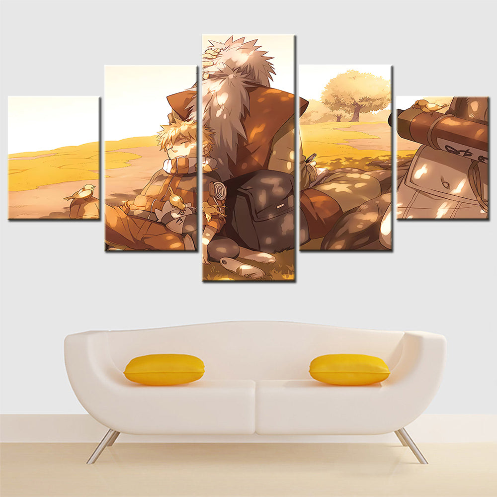 Naruto - 5 Pieces Wall Art - Uzumaki Naruto - Jiraiya - Printed Wall Pictures Home Decor - Naruto Poster - Naruto Canvas