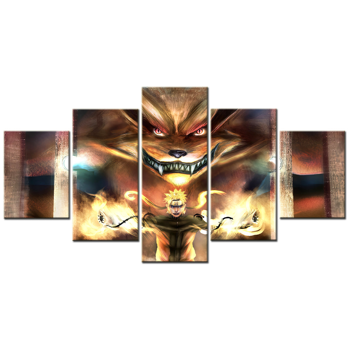 Naruto - 5 Pieces Wall Art - Uzumaki Naruto 2 - Printed Wall Pictures Home Decor - Naruto Poster - Naruto Canvas