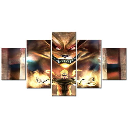 Naruto - 5 Pieces Wall Art - Uzumaki Naruto 2 - Printed Wall Pictures Home Decor - Naruto Poster - Naruto Canvas