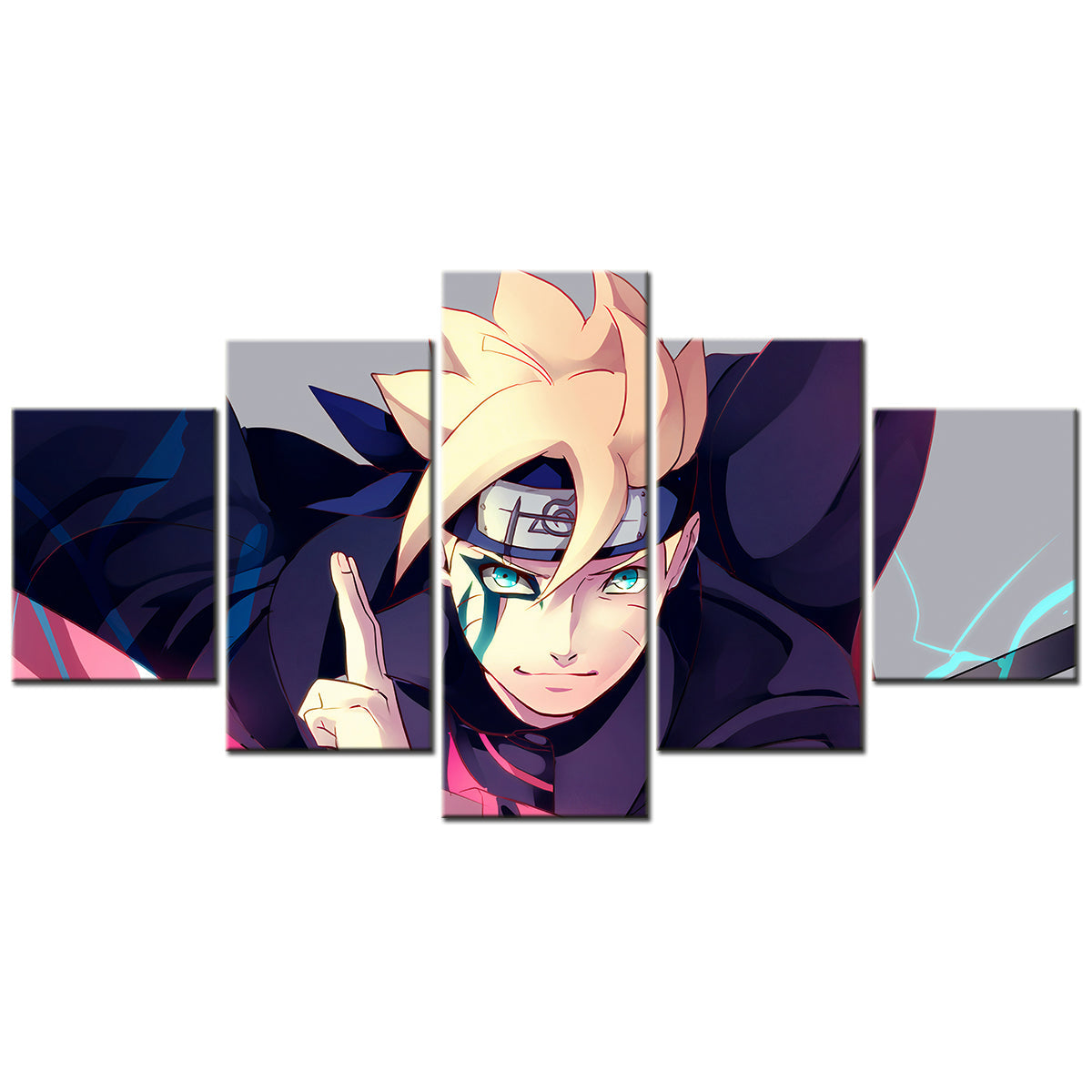 Naruto - 5 Pieces Wall Art - Uzumaki Naruto 3 - Printed Wall Pictures Home Decor - Naruto Poster - Naruto Canvas
