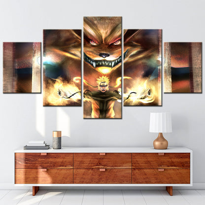 Naruto - 5 Pieces Wall Art - Uzumaki Naruto 2 - Printed Wall Pictures Home Decor - Naruto Poster - Naruto Canvas