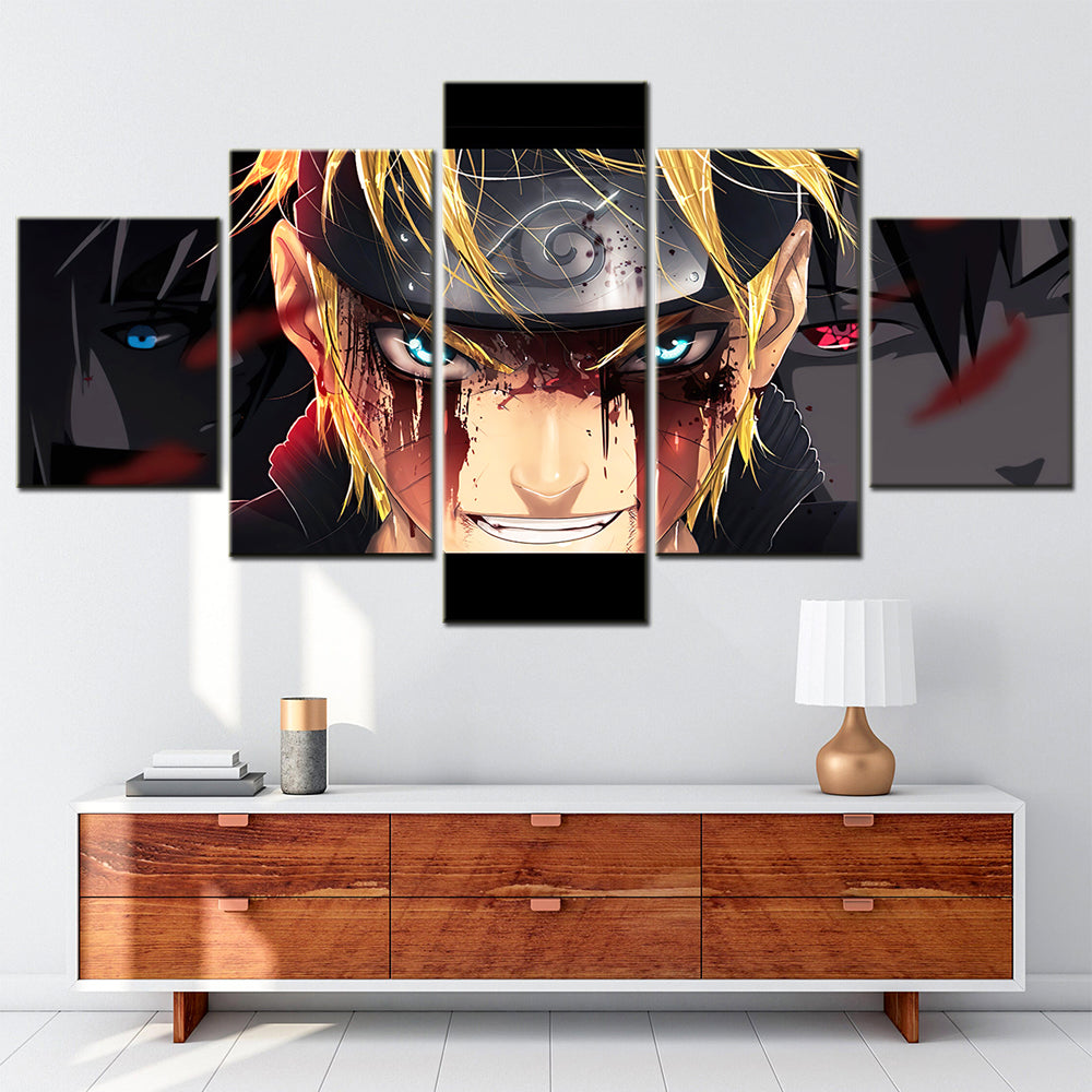 Naruto - 5 Pieces Wall Art - Uzumaki Naruto 6 - Printed Wall Pictures Home Decor - Naruto Poster - Naruto Canvas