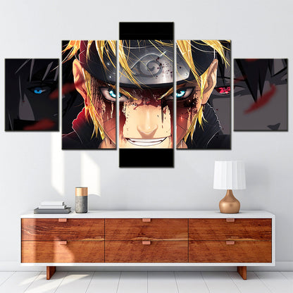 Naruto - 5 Pieces Wall Art - Uzumaki Naruto 6 - Printed Wall Pictures Home Decor - Naruto Poster - Naruto Canvas