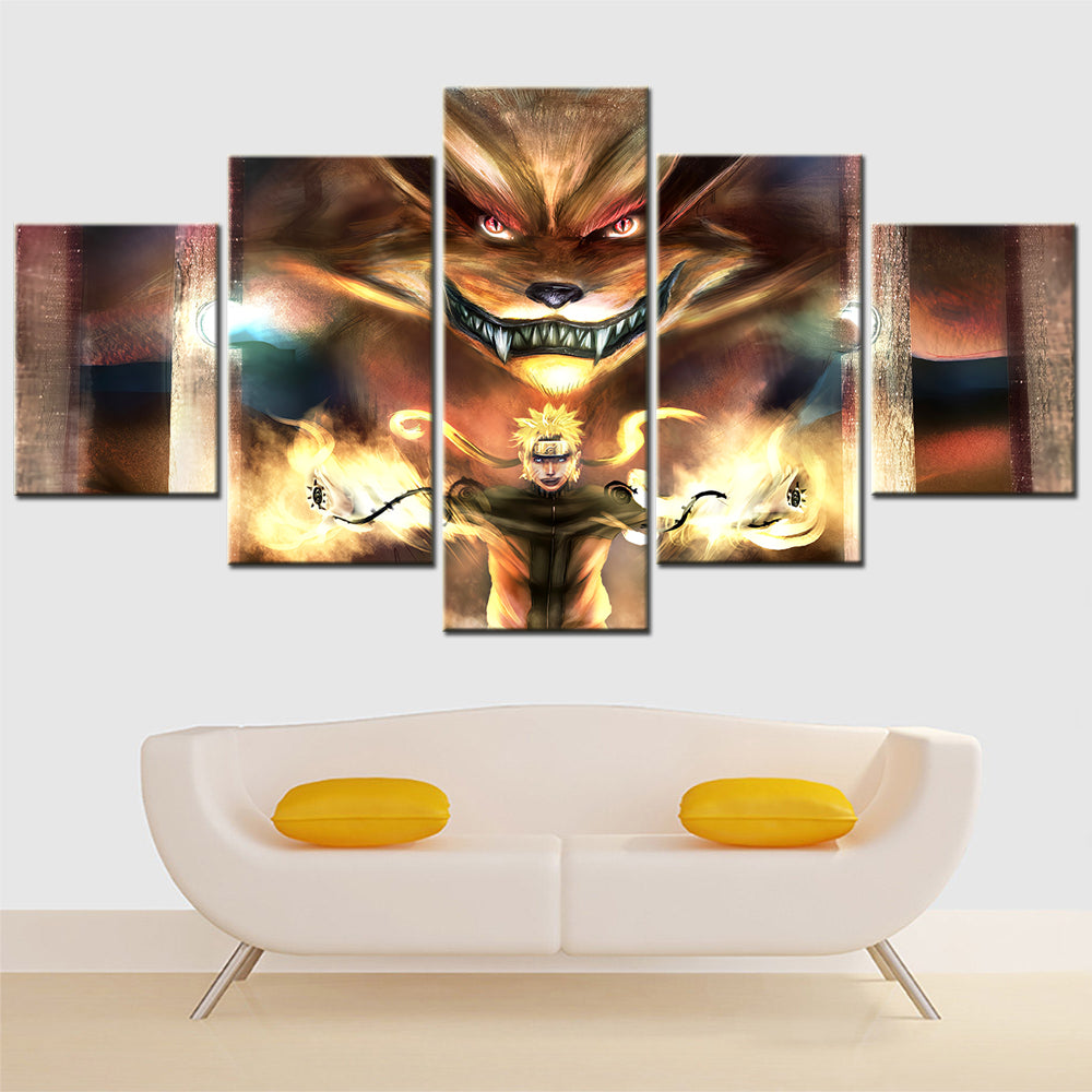 Naruto - 5 Pieces Wall Art - Uzumaki Naruto 2 - Printed Wall Pictures Home Decor - Naruto Poster - Naruto Canvas