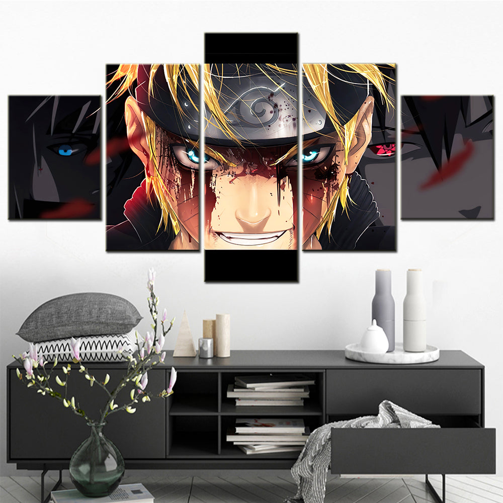 Naruto - 5 Pieces Wall Art - Uzumaki Naruto 6 - Printed Wall Pictures Home Decor - Naruto Poster - Naruto Canvas