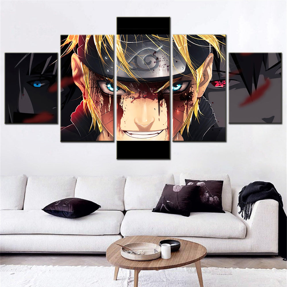 Naruto - 5 Pieces Wall Art - Uzumaki Naruto 6 - Printed Wall Pictures Home Decor - Naruto Poster - Naruto Canvas